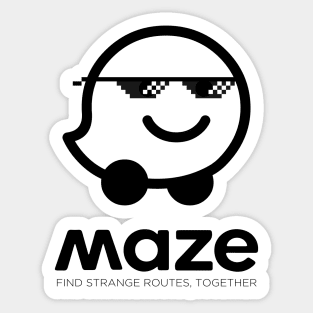 Maze-Waze Logo Spoof Sticker